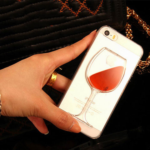 Transparent Red Wine Liquid Phone Case